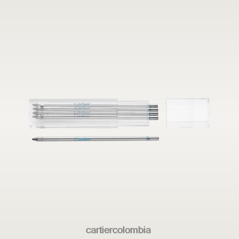 accesorios Cartier 5 mini recambios para bolígrafo, tinta azul. elegante V0HXJN1760