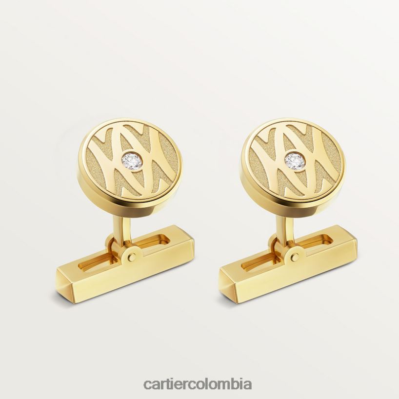 accesorios Cartier Gemelos con logo c dorado. elegante V0HXJN1456