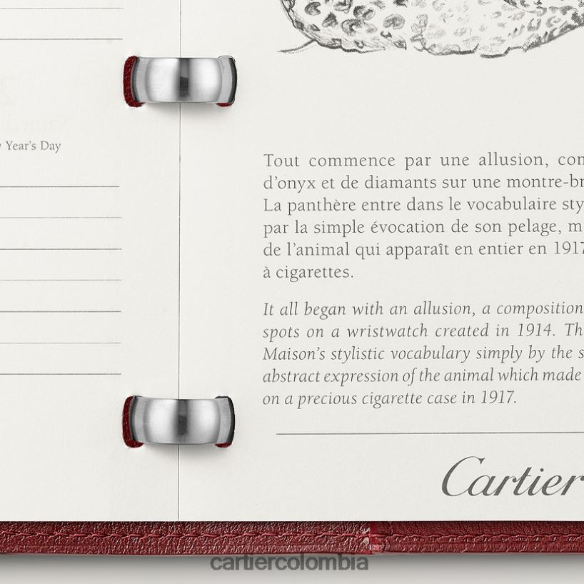 arte de vivir en casa Cartier agenda de bolsillo modelo grande, imprescindible elegante V0HXJN1259