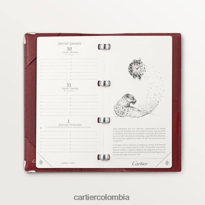 arte de vivir en casa Cartier agenda de bolsillo modelo grande, imprescindible elegante V0HXJN1259