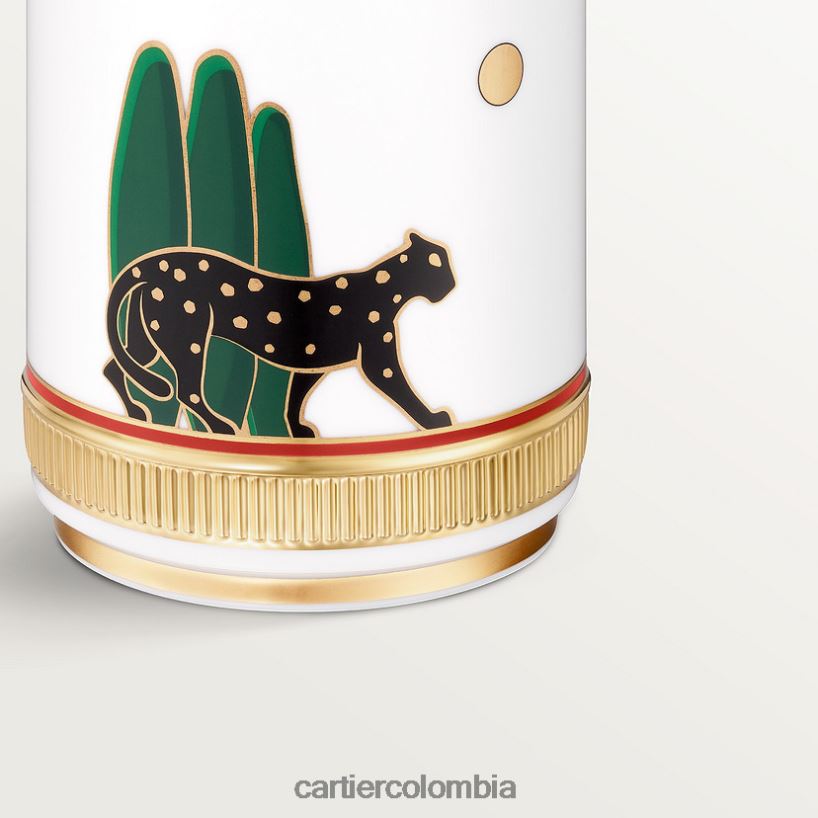 arte de vivir en casa Cartier jarrón panthera, modelo mediano elegante V0HXJN1677