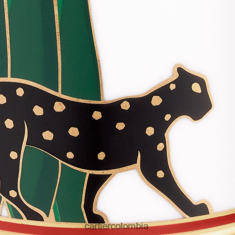 arte de vivir en casa Cartier jarrón panthera, modelo mediano elegante V0HXJN1677