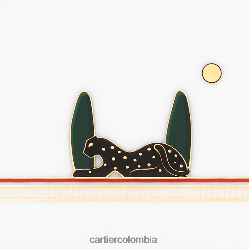 arte de vivir en casa Cartier juego de cuatro bandejas para adornos Panthere, modelo pequeño elegante V0HXJN1636