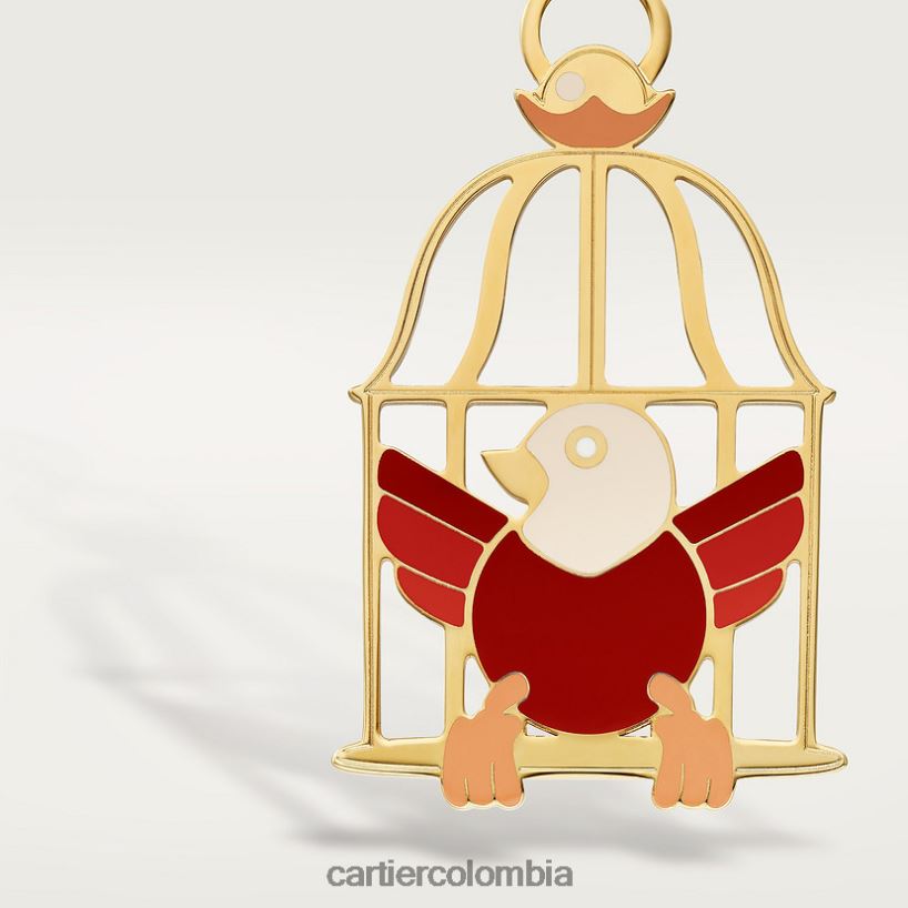 arte de vivir en casa Cartier llavero diábolo con motivo de pájaro liberado elegante V0HXJN1505