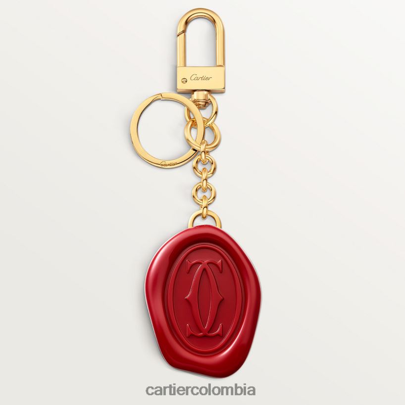 arte de vivir en casa Cartier llavero diábolo con motivo de sello de cera elegante V0HXJN1492