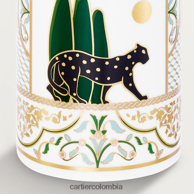 arte de vivir en casa Cartier jarrón panthera, modelo mediano elegante V0HXJN1673