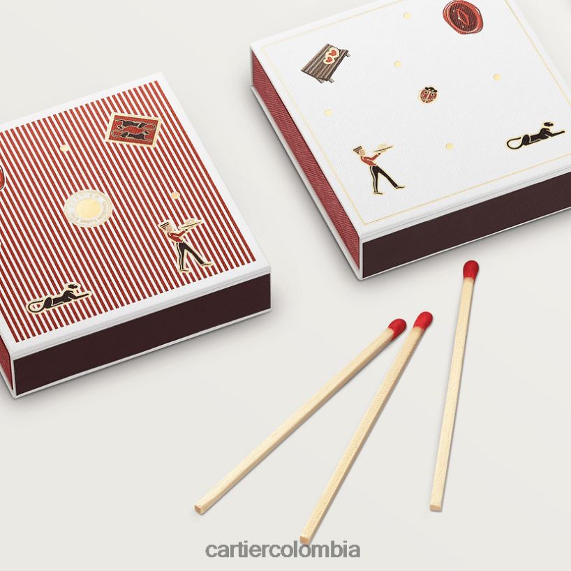 arte de vivir en casa Cartier juego de 3 cajas de cerillas diábolo elegante V0HXJN1640