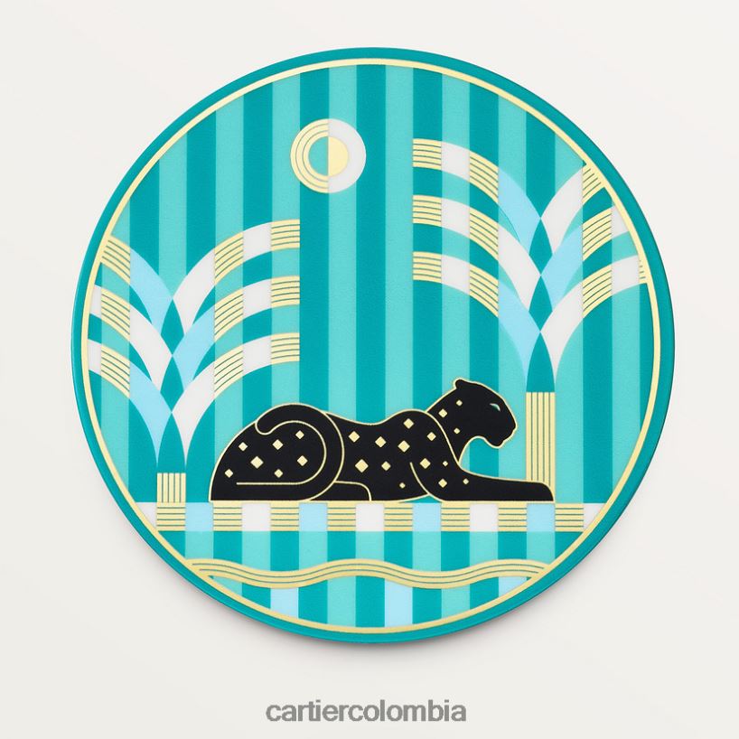 arte de vivir en casa Cartier juego de 6 posavasos pantera elegante V0HXJN1669