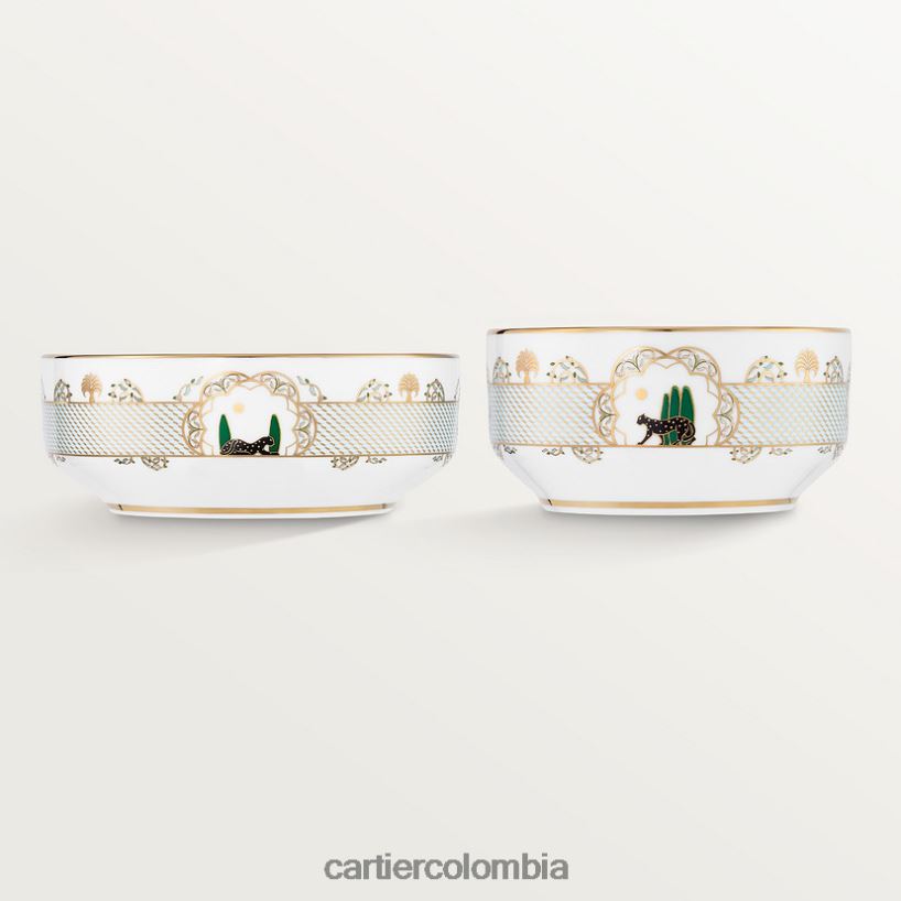 arte de vivir en casa Cartier juego de dos cuencos de pantera elegante V0HXJN1632