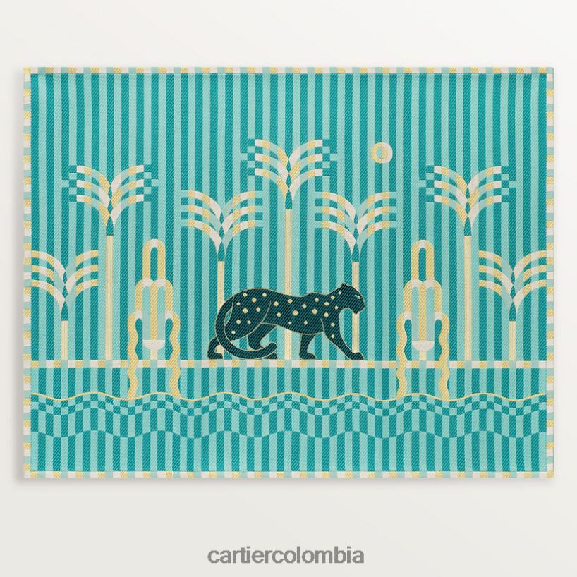 arte de vivir en casa Cartier mantel individual de mesa pantera elegante V0HXJN1656