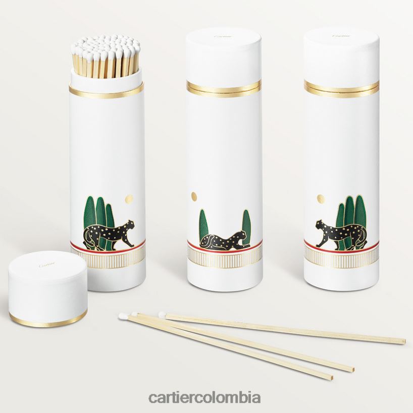 arte de vivir en casa Cartier panthere juego de 3 cajas de cerillas, modelo grande elegante V0HXJN1653