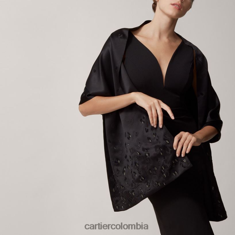 accesorios Cartier Estola negra bordada con pantera elegante V0HXJN1324