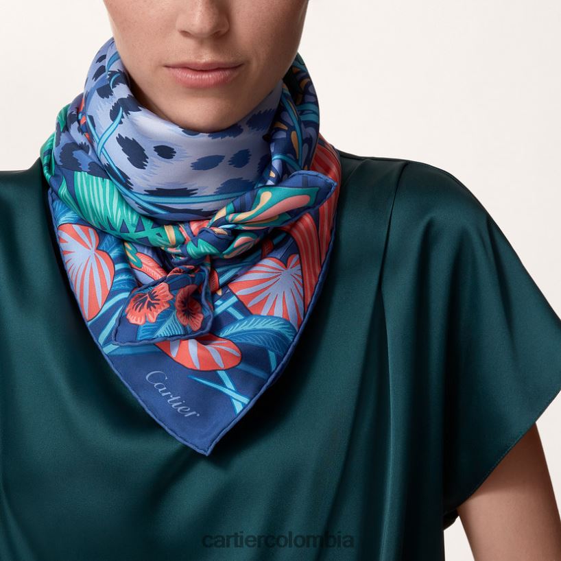 accesorios Cartier motivo pantera en la jungla cuadrado 90 elegante V0HXJN1328