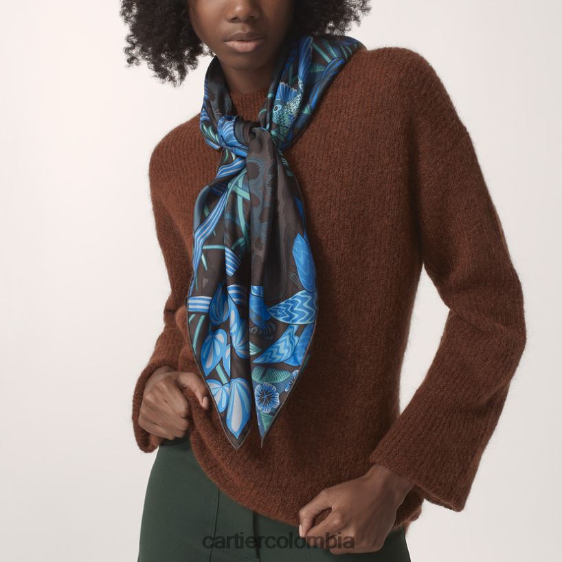 accesorios Cartier motivo pantera en la jungla cuadrado 90 elegante V0HXJN1355