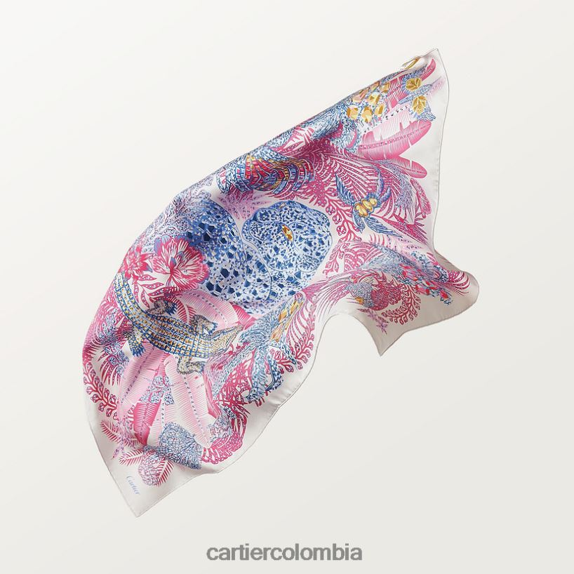 accesorios Cartier motivo pantera jungla cuadrado 90 elegante V0HXJN1349