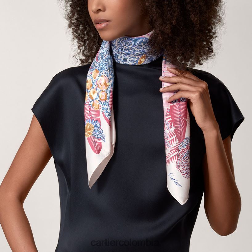 accesorios Cartier motivo pantera jungla cuadrado 90 elegante V0HXJN1349