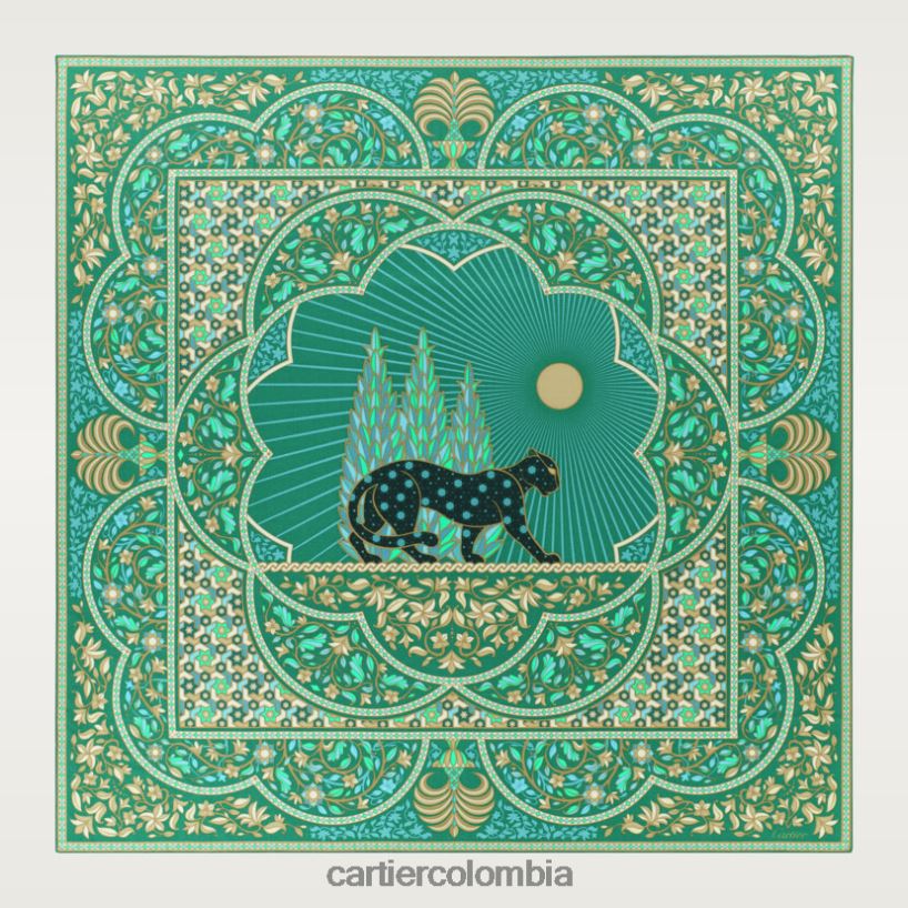 accesorios Cartier pantera arabescos chal 140 cm elegante V0HXJN1360