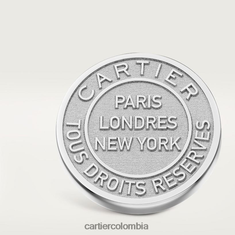 accesorios Cartier Gemelos doble c con motivo de sello plateado. elegante V0HXJN1397