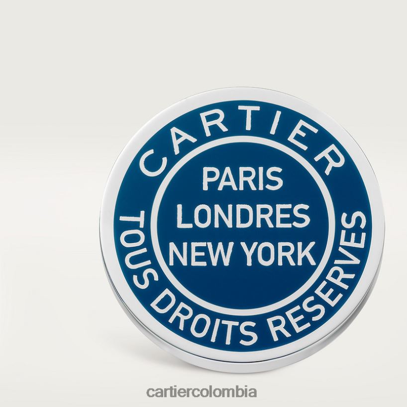 accesorios Cartier Gemelos doble c con motivo sello en plata y laca azul. elegante V0HXJN1414