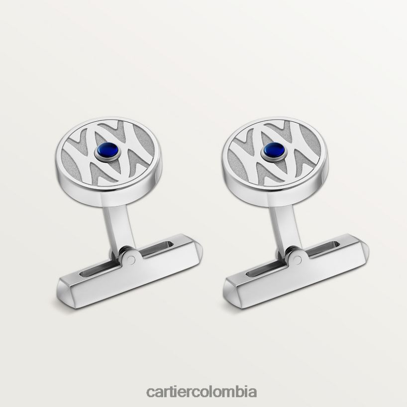 accesorios Cartier gemelos con logo doble c plateado elegante V0HXJN1433