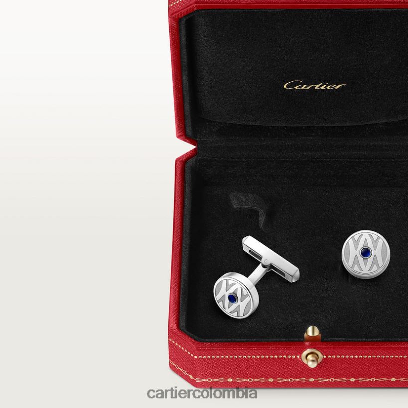 accesorios Cartier gemelos con logo doble c plateado elegante V0HXJN1433