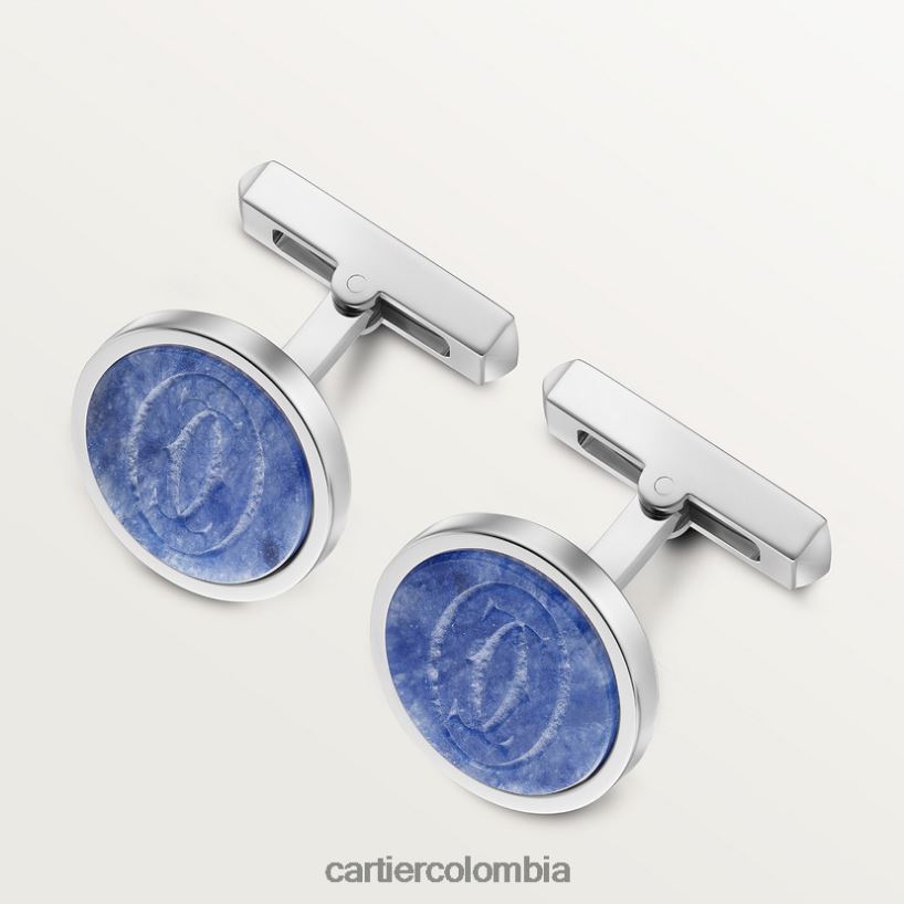 accesorios Cartier gemelos con logo doble c y sodalita grabada elegante V0HXJN1438