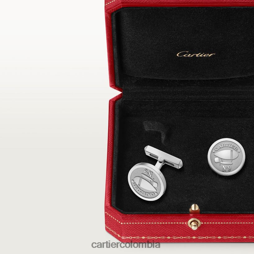 accesorios Cartier gemelos con motivo de aeronauta santos elegante V0HXJN1404
