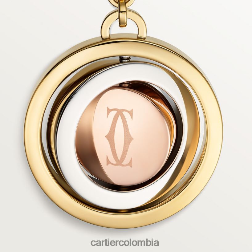 accesorios Cartier llavero con motivo de tres anillos Trinity elegante V0HXJN1502