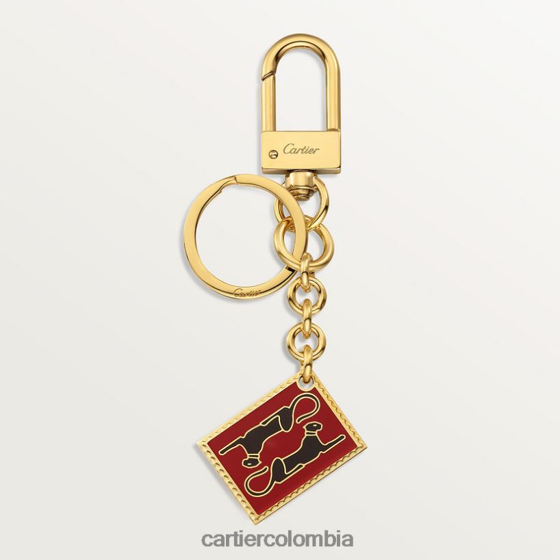 accesorios Cartier llavero diábolo con motivo de sello de pantera elegante V0HXJN1488