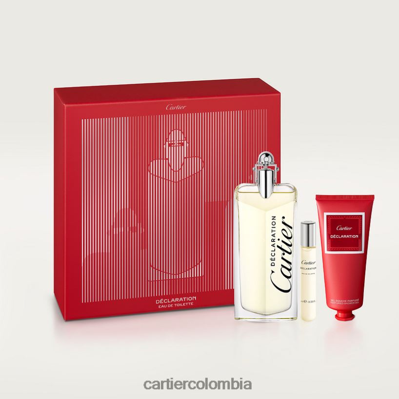 accesorios Cartier set con eau de toilette de declaración de 100 ml, spray para bolso de 10 ml y gel de ducha perfumado de 100 ml elegante V0HXJN1835
