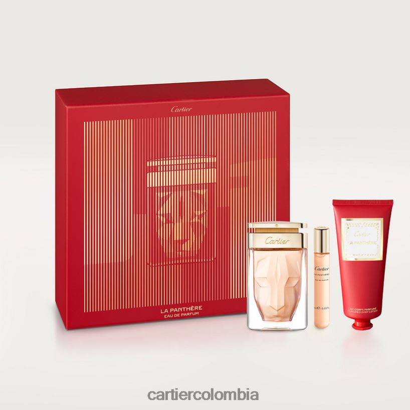 accesorios Cartier Set de regalo la panthere con eau de parfum 75 ml, spray bolso 10 ml y loción corporal perfumada 100 ml. elegante V0HXJN1833