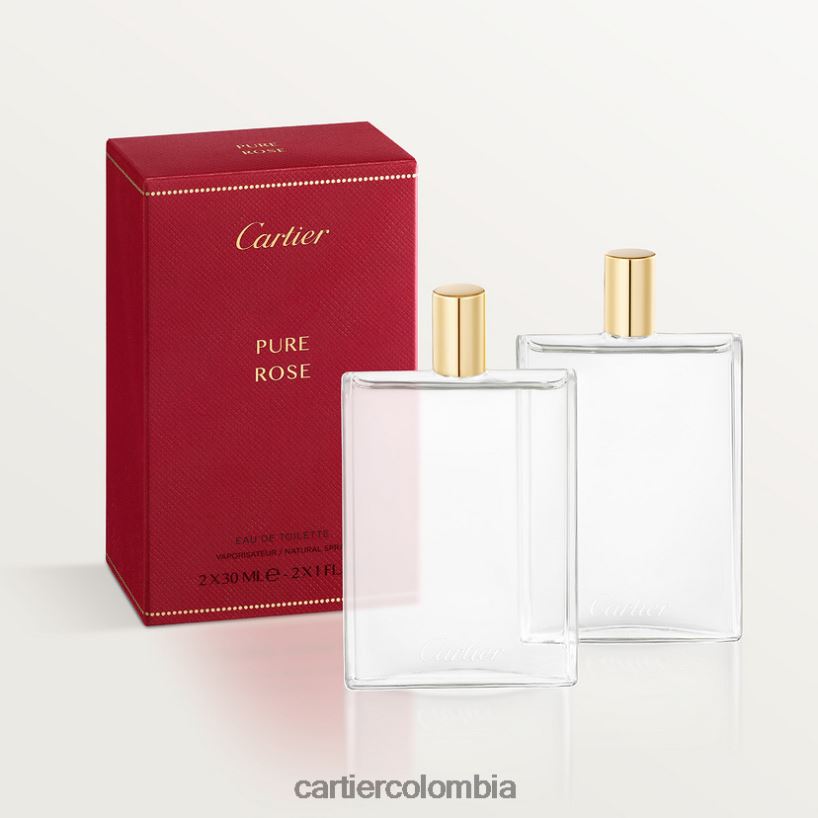 accesorios Cartier les necessaires a parfum pure rose eau de toilette recambio pack 2x30 ml elegante V0HXJN1897