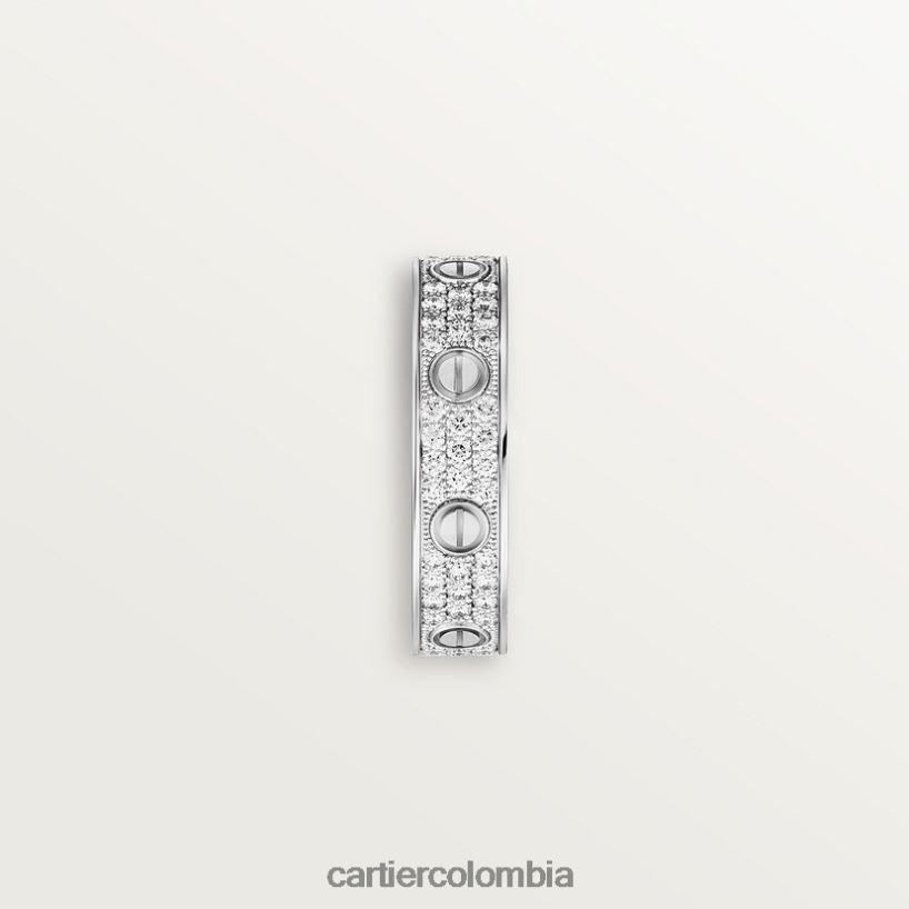 joyería Cartier alianza de boda love, pavimentada de diamantes Oro blanco V0HXJN29