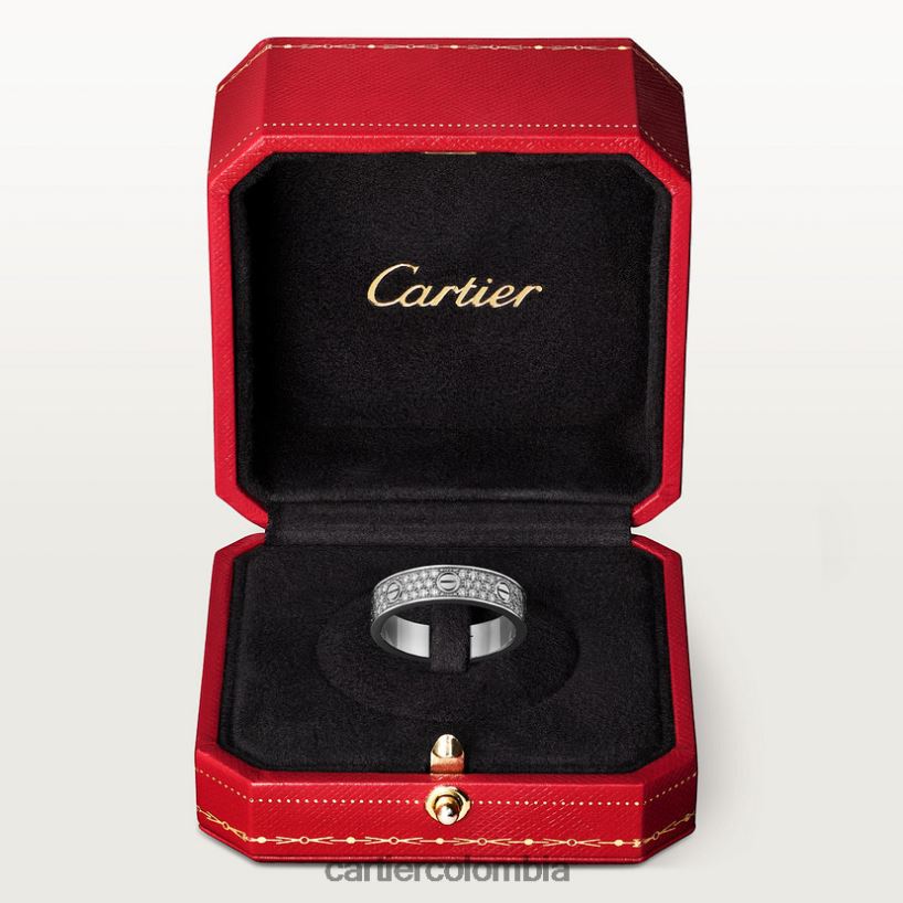 joyería Cartier alianza de boda love, pavimentada de diamantes Oro blanco V0HXJN29