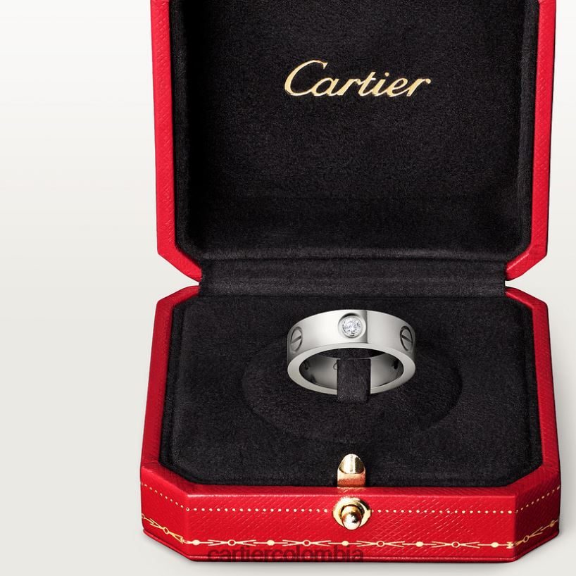 joyería Cartier anillo de amor, 3 diamantes Oro blanco V0HXJN11
