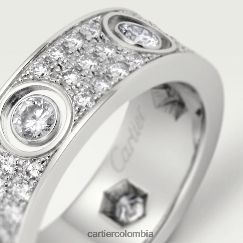 joyería Cartier anillo de amor, pavé de diamantes Oro blanco V0HXJN18