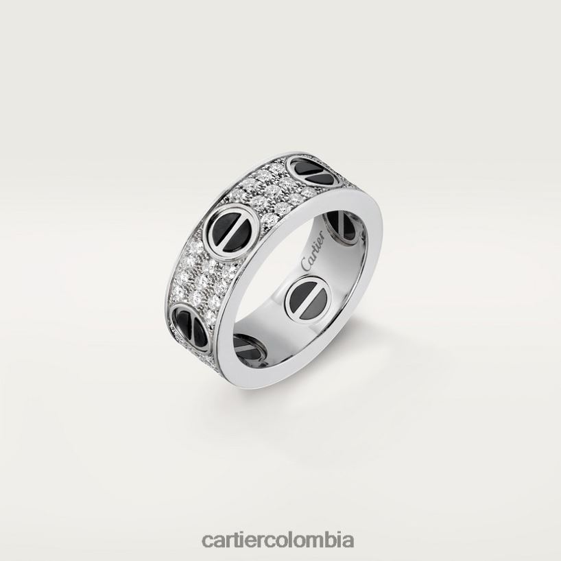 joyería Cartier anillo de amor, pavé de diamantes, cerámica Oro blanco V0HXJN19