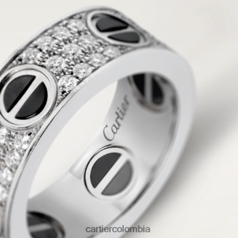 joyería Cartier anillo de amor, pavé de diamantes, cerámica Oro blanco V0HXJN19