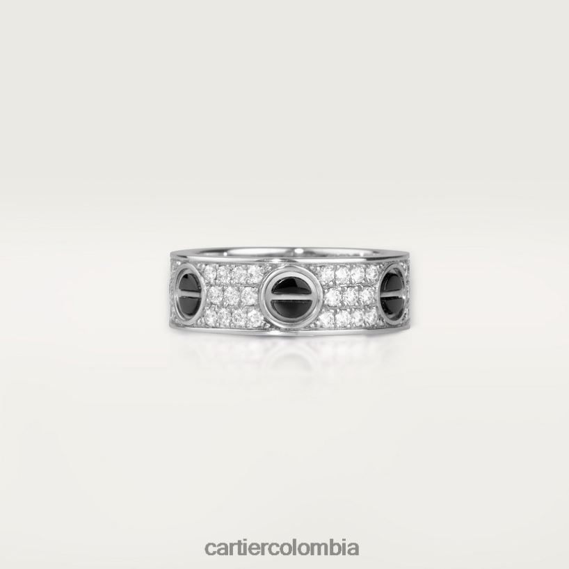 joyería Cartier anillo de amor, pavé de diamantes, cerámica Oro blanco V0HXJN19