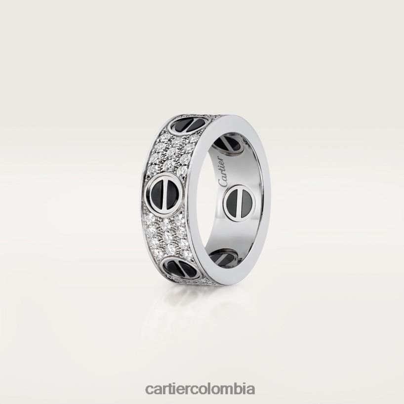 joyería Cartier anillo de amor, pavé de diamantes, cerámica Oro blanco V0HXJN19