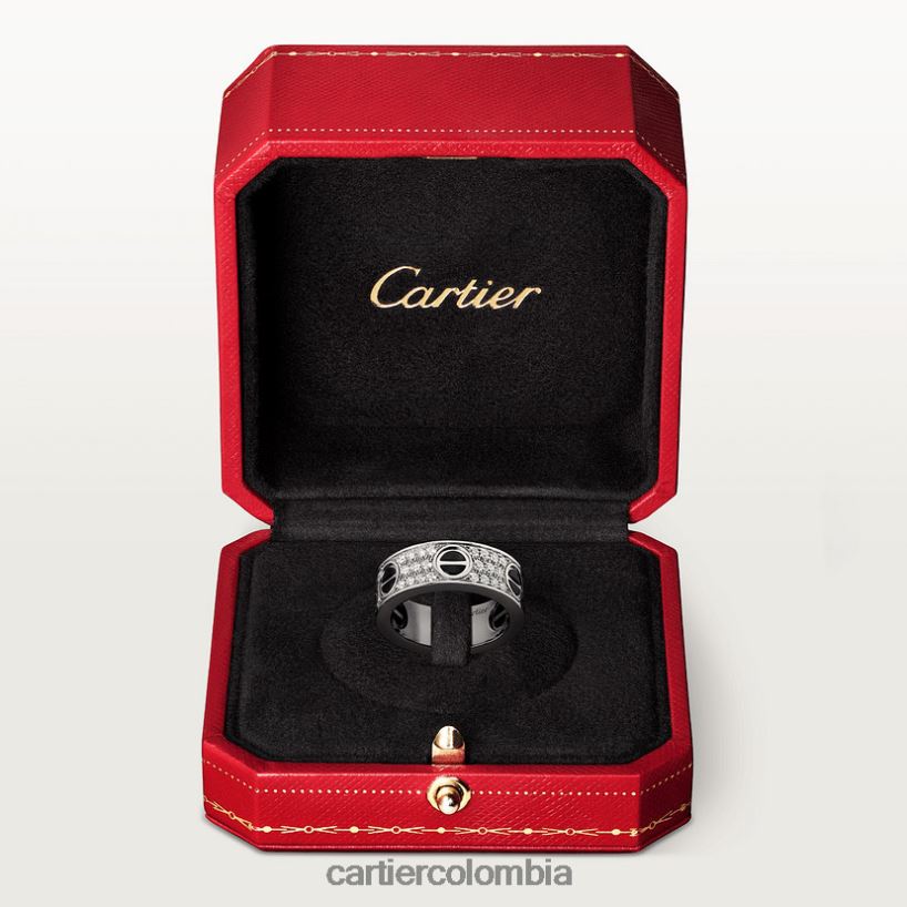 joyería Cartier anillo de amor, pavé de diamantes, cerámica Oro blanco V0HXJN19