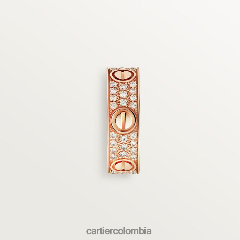 joyería Cartier anillo de amor, pavé de diamantes oro rosa V0HXJN30