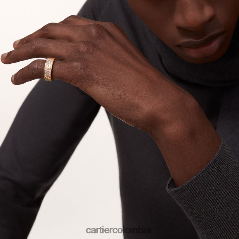 joyería Cartier anillo de amor, pavé de diamantes oro rosa V0HXJN30