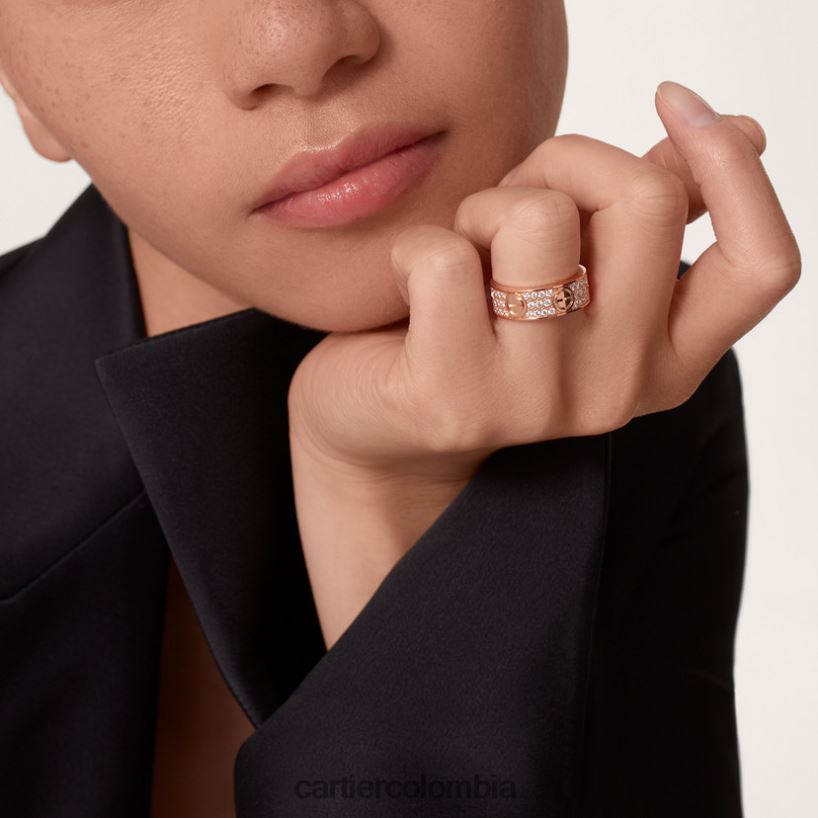 joyería Cartier anillo de amor, pavé de diamantes oro rosa V0HXJN30