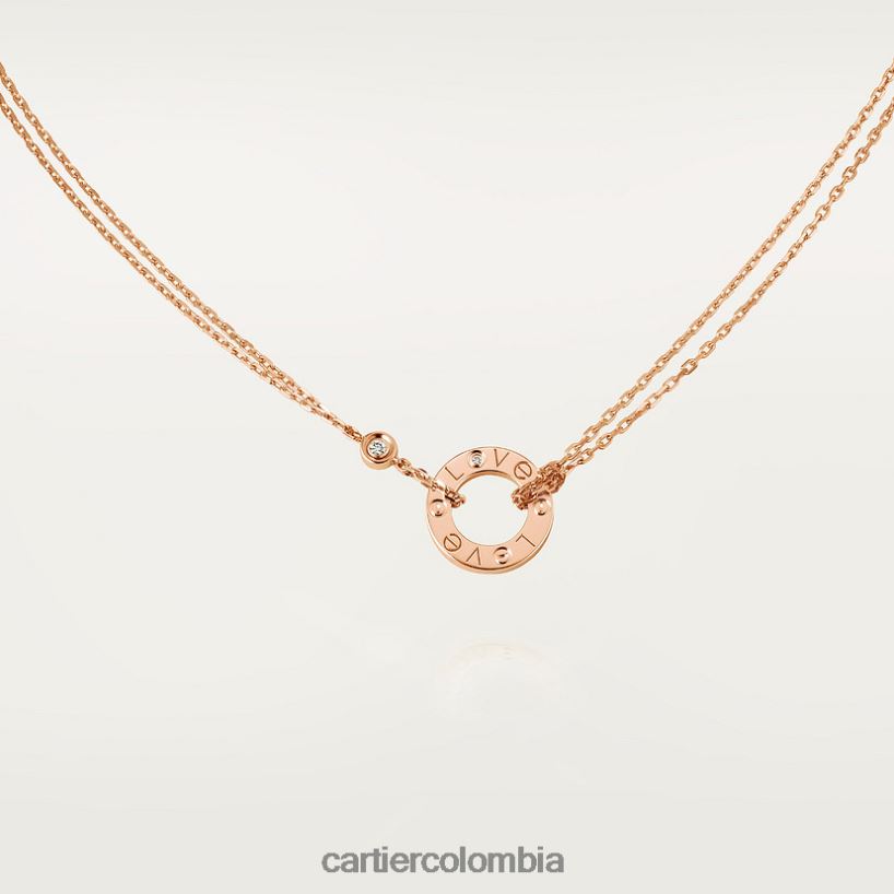 joyería Cartier collar de amor, 2 diamantes oro rosa V0HXJN384