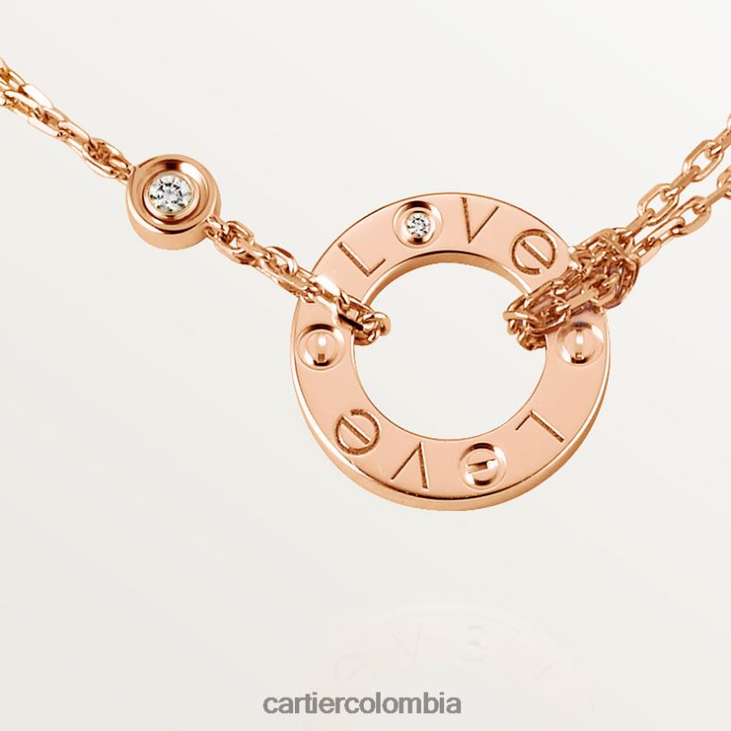 joyería Cartier collar de amor, 2 diamantes oro rosa V0HXJN384