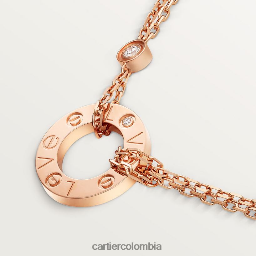 joyería Cartier collar de amor, 2 diamantes oro rosa V0HXJN384