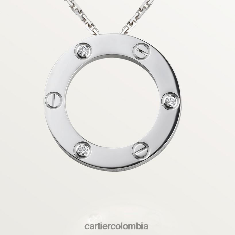joyería Cartier collar de amor, 3 diamantes Oro blanco V0HXJN376