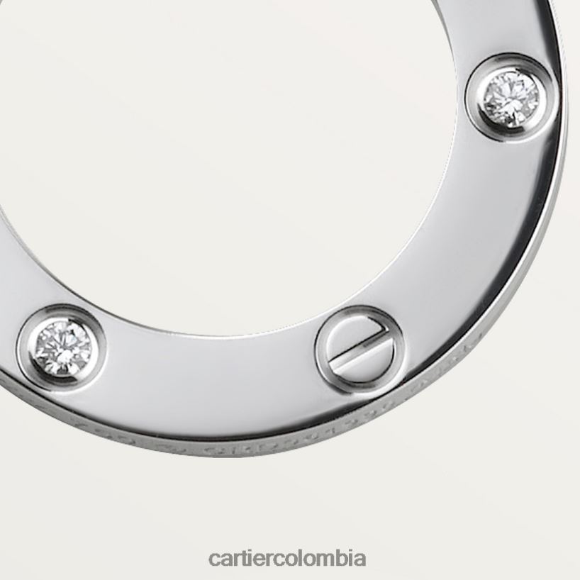 joyería Cartier collar de amor, 3 diamantes Oro blanco V0HXJN376