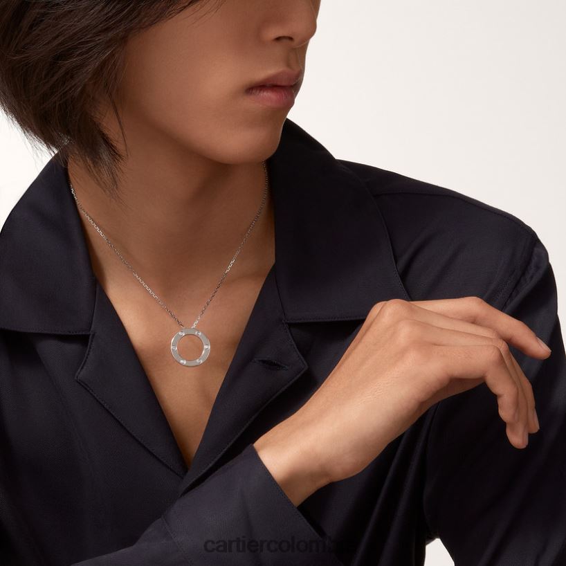 joyería Cartier collar de amor, 3 diamantes Oro blanco V0HXJN376